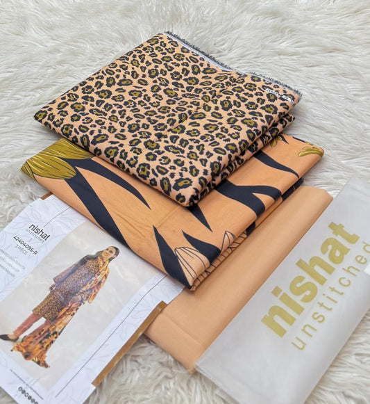 Nishat 💯 Original 3pc Printed Linen Collection - 2