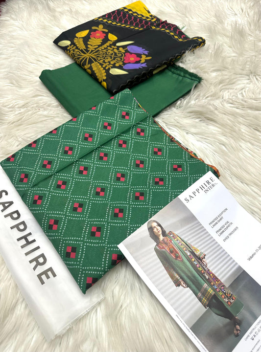 Original 3 Peice Lawn Suit -5 (Shappire)