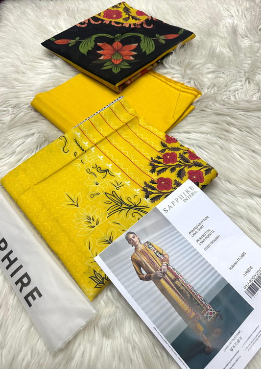 Original 3 Peice Lawn Suit -7 (Shappire)