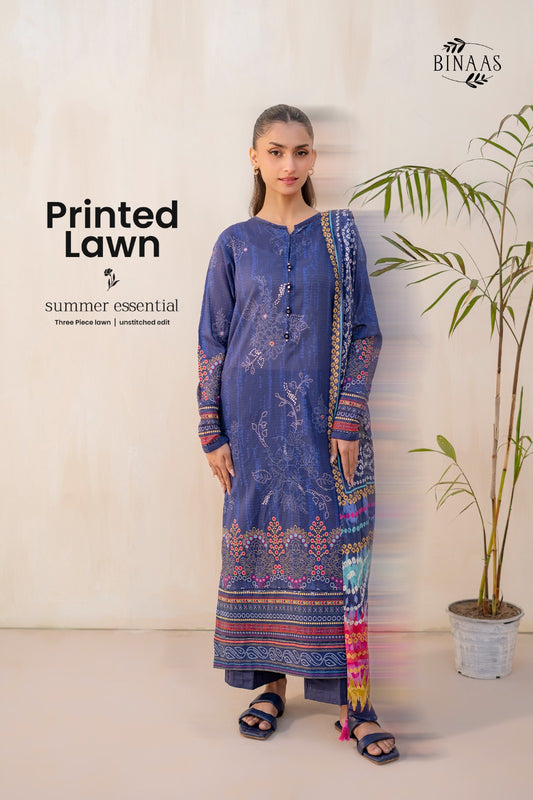 Printed Lawn 3 Peice Suit-2