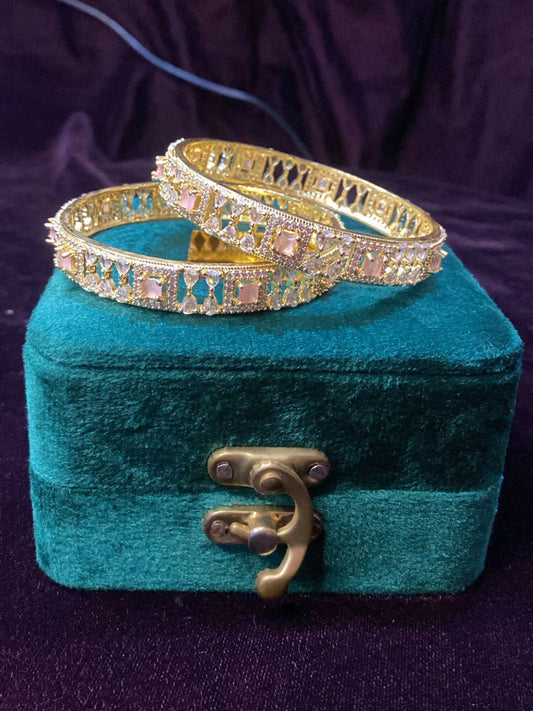 Pink Stone Bangles