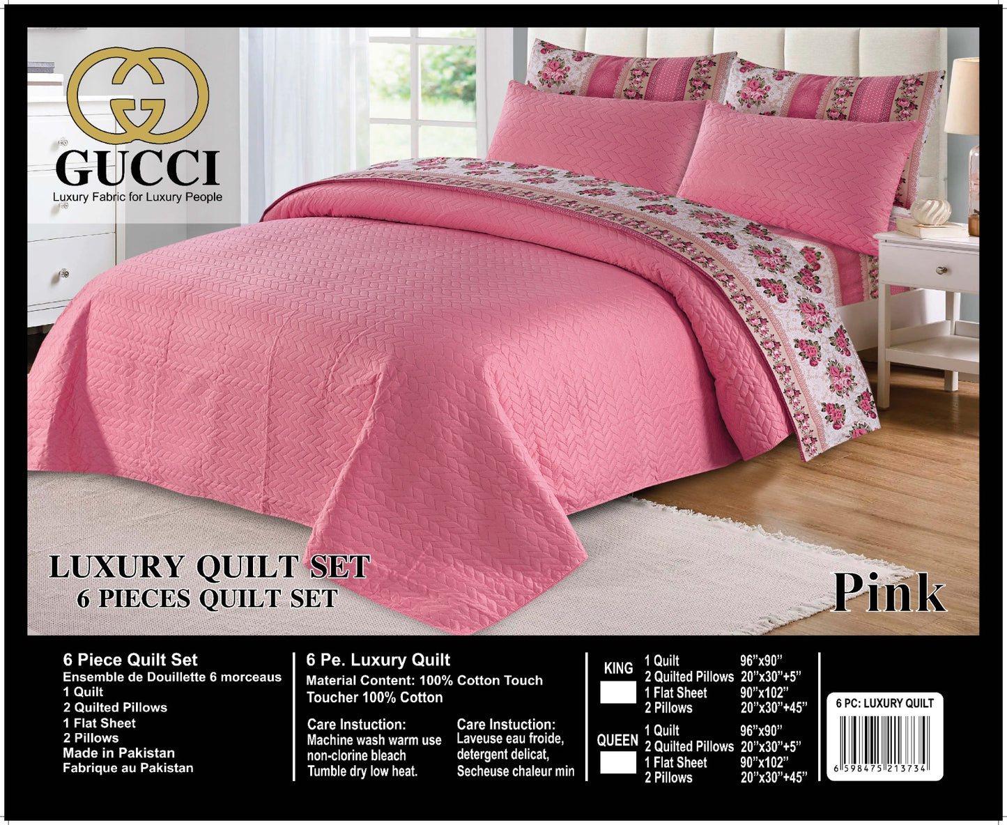 Luxury Fabric 6 Pcs Bedspread Sets