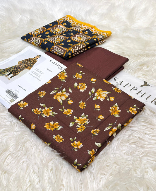 Sapphire Original 3pc Printed Khaddar
