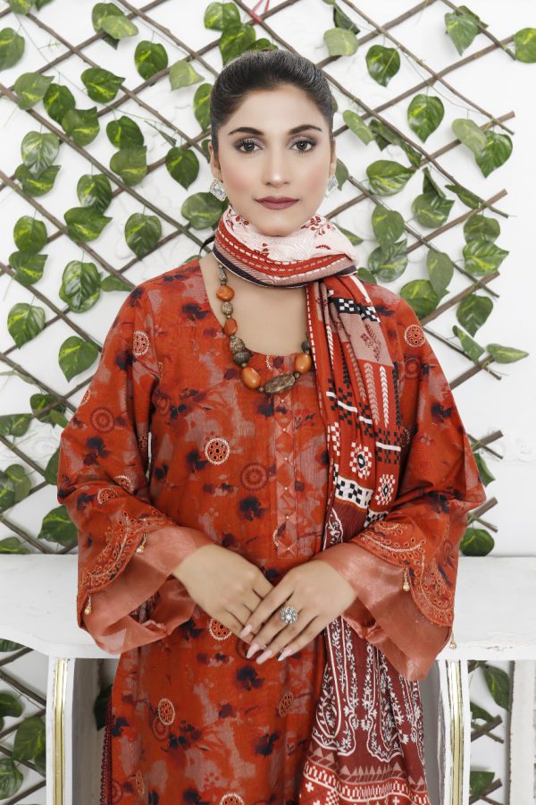 Embroidered Khaddar Suit - 05
