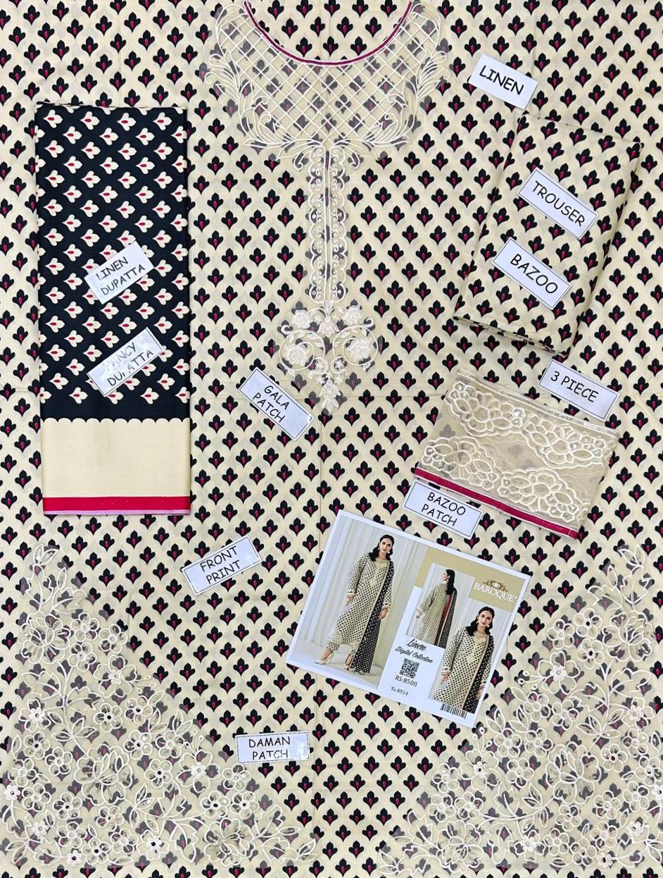 Baroque  Digital printed Linen