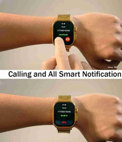 HK9 Ultra Golden Smart Watch Full HD 49mm