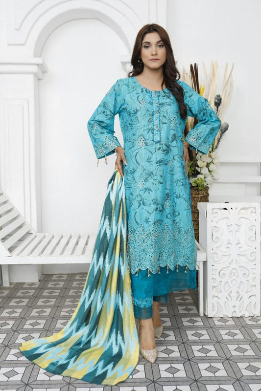 Embroidered Khaddar Suit - 04