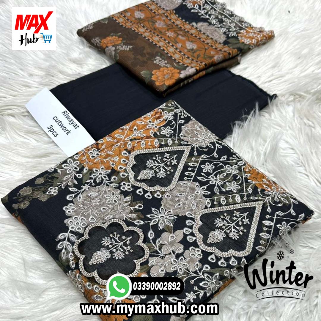 Riwayat Pure Khaddar Embroided Suit