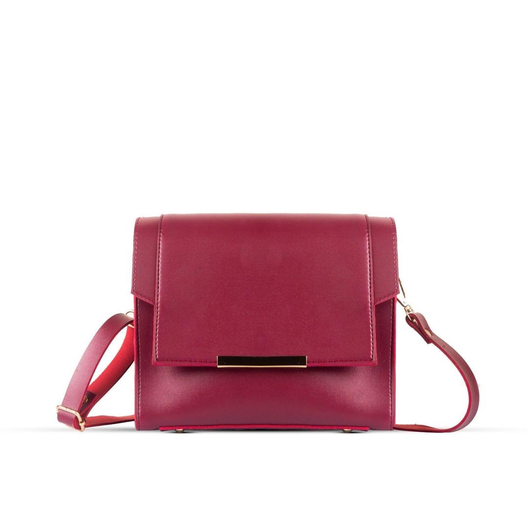 Stylish Maroon Woman's Crossbody Bag