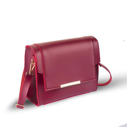 Stylish Maroon Woman's Crossbody Bag