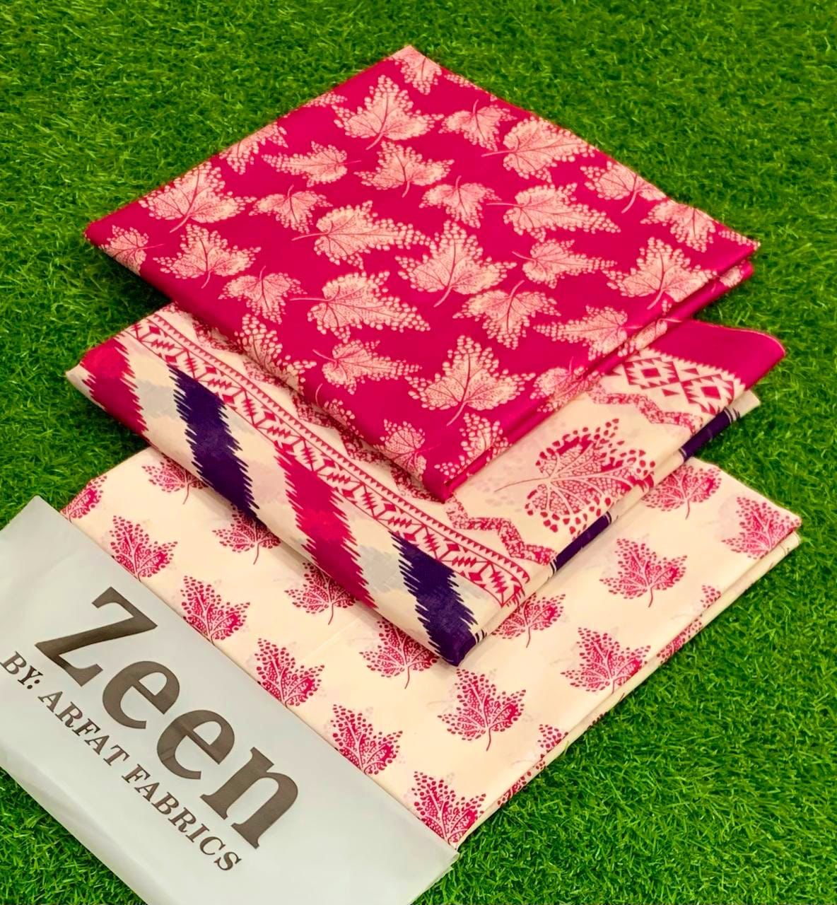 ZEEN LAWN 3P WITH ZARI & LAWN DUPPATA