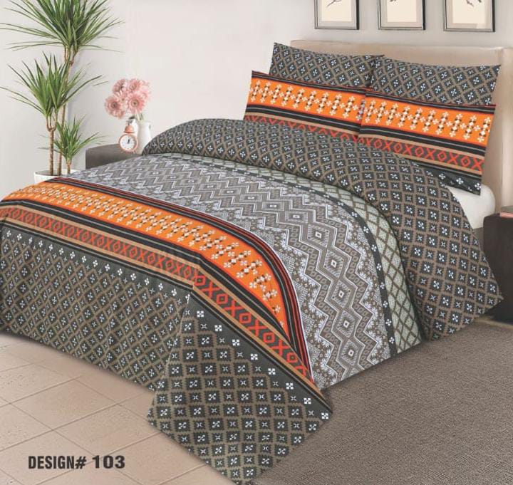 King Size Cotton Stuff Bedsheets Set