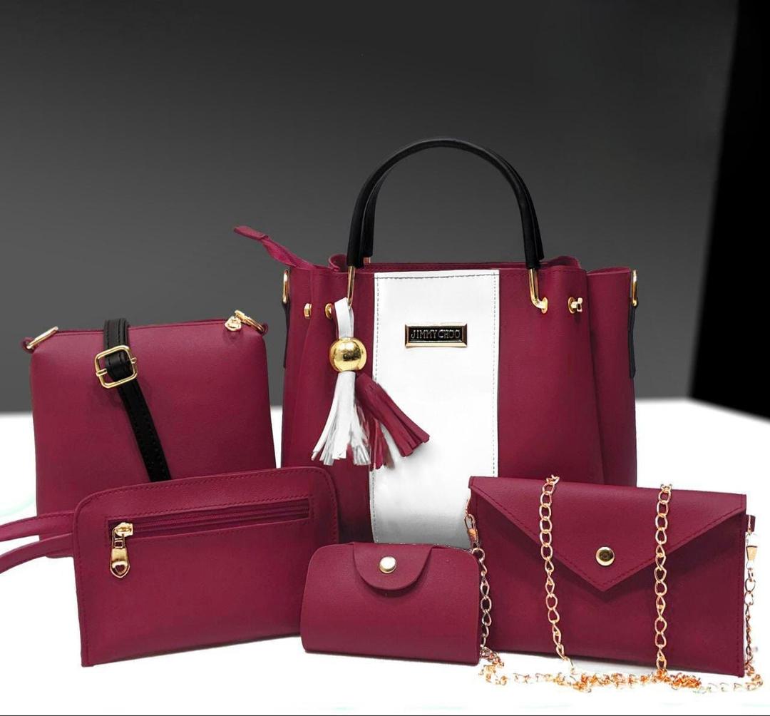 PU Leather Bag 5 Pcs Set - 4