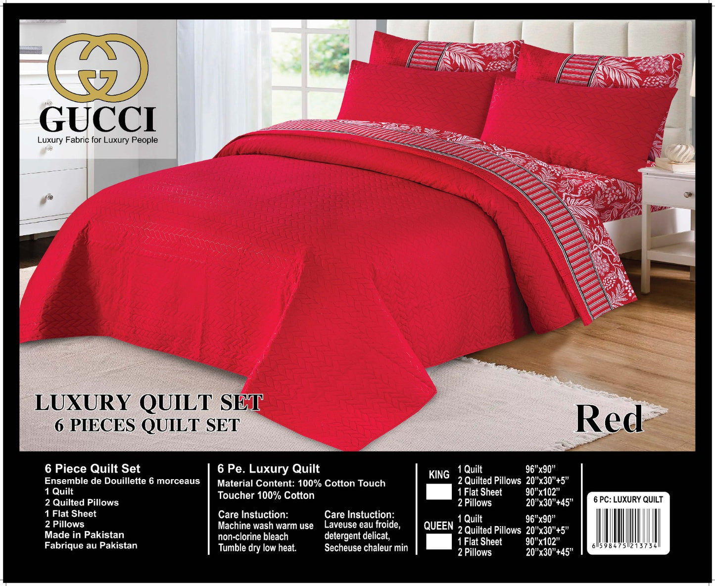 Luxury Fabric 6 Pcs Bedspread Sets