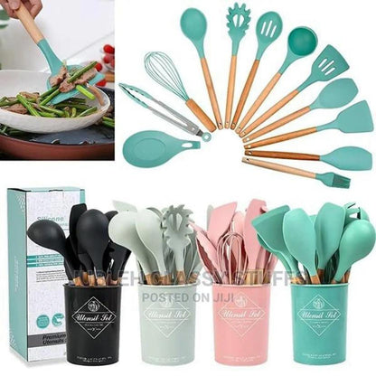 12-piece Heat Resistant Non-Toxic Cooking Spoons