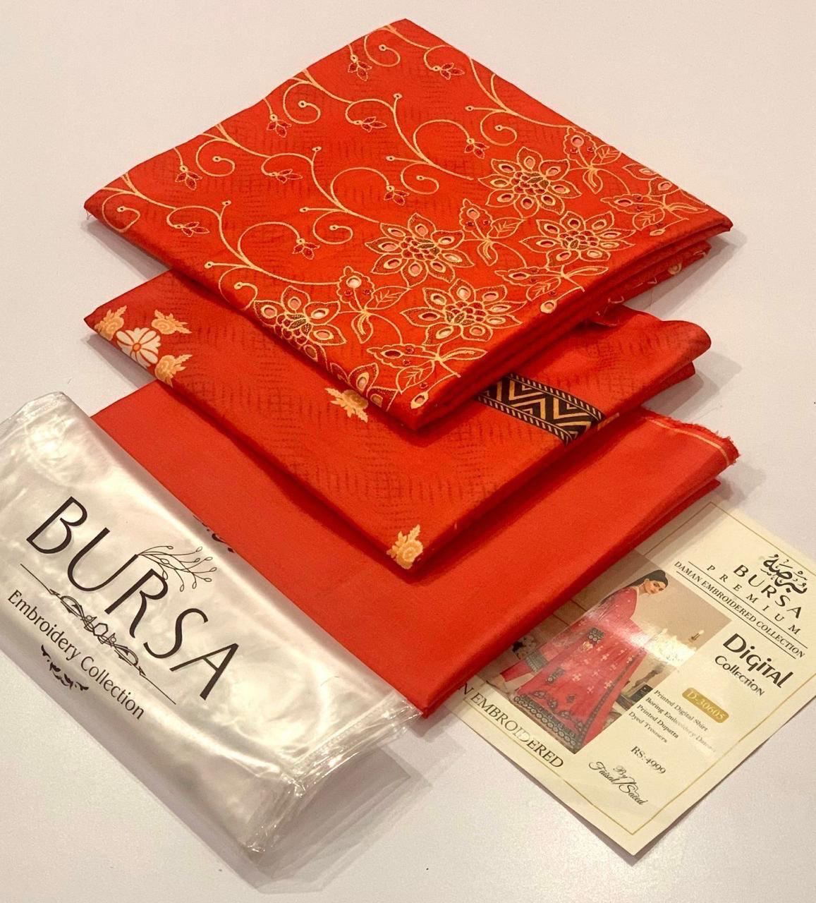 BURSA 💯 Orginal DAMAN BORING Embroidery 3pc Collection