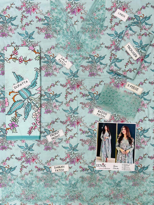 Iznik 03PCS UNSTITCHED SUIT