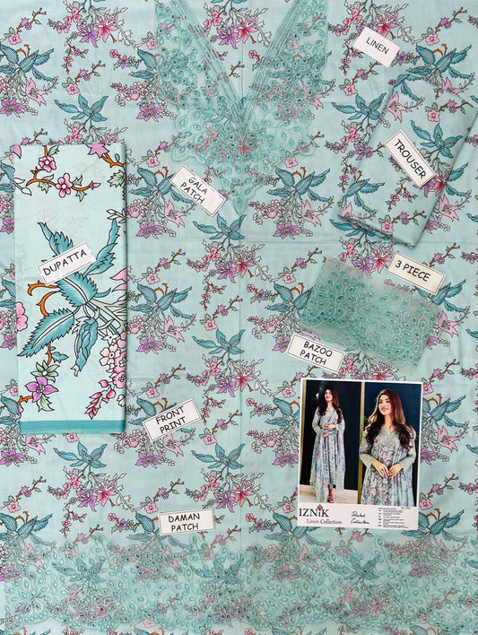 Iznik 03PCS UNSTITCHED SUIT