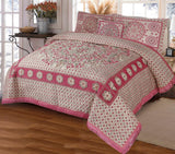 Pink Velvet jacquard —5 Pcs Set