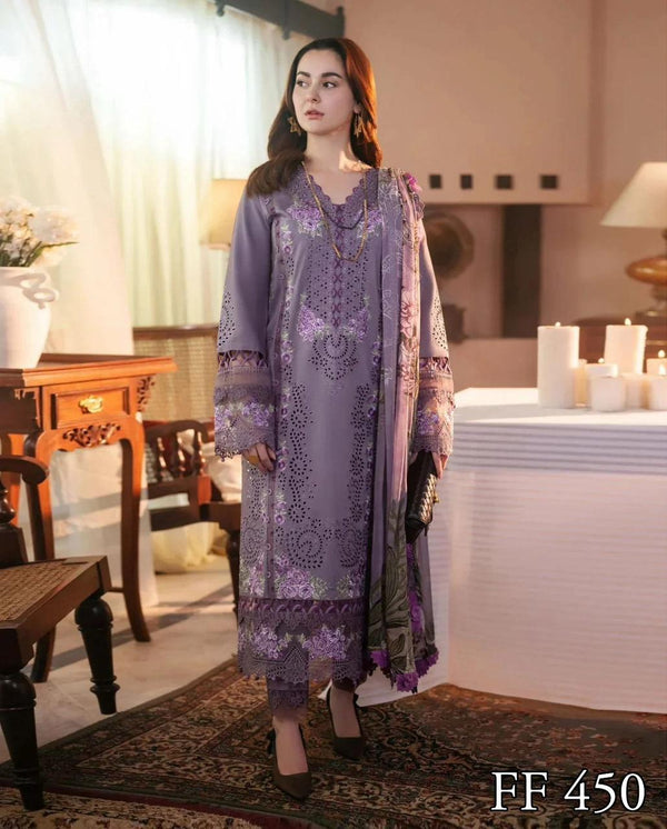 Chikenkari Embroidered -3Pcs Suit