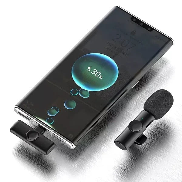 K11 (2 In 1) Collar Wireless Microphone Iphone/android & Type C Supported