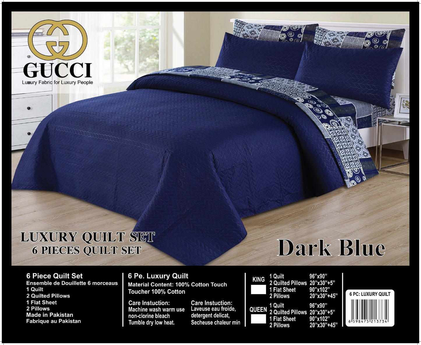 Luxury Fabric 6 Pcs Bedspread Sets