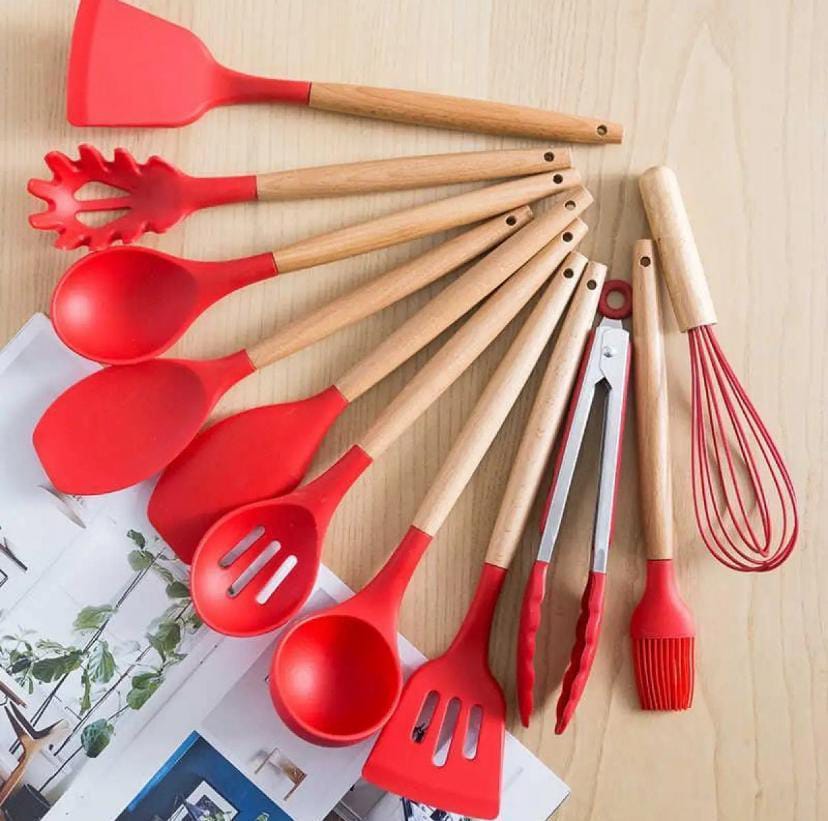 12-piece Heat Resistant Non-Toxic Cooking Spoons