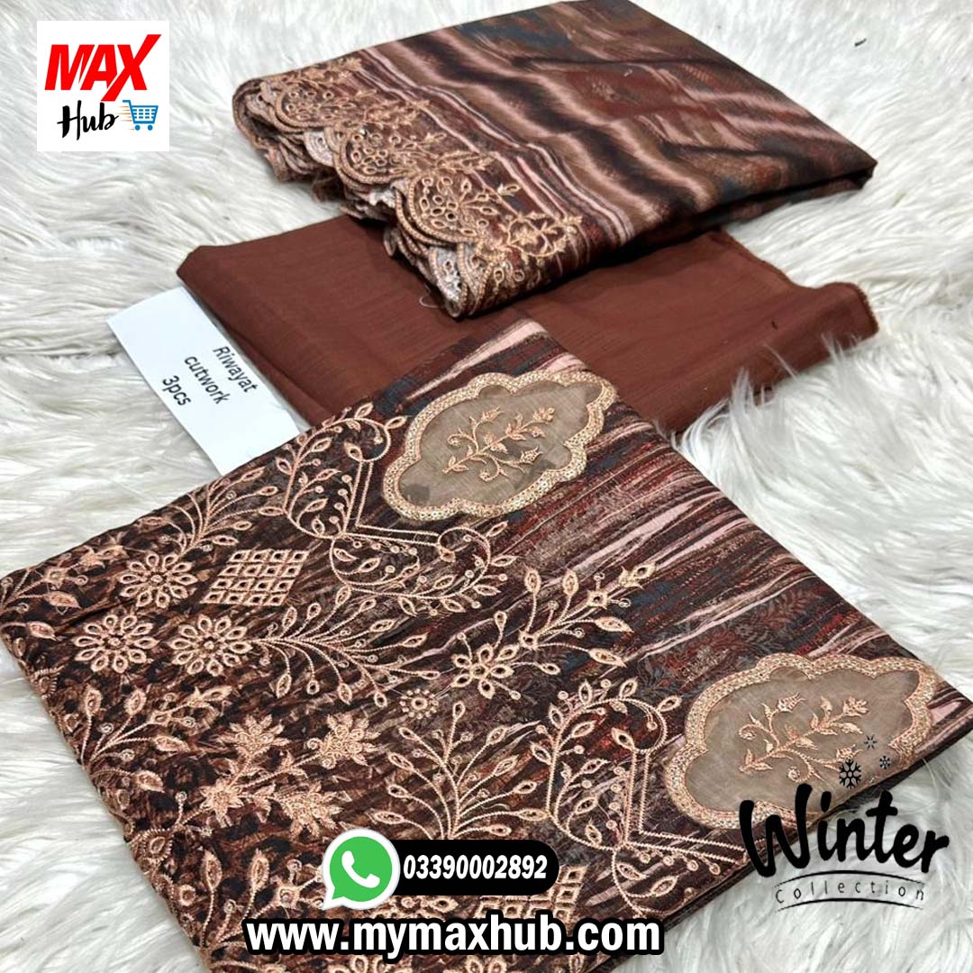 Riwayat Pure Khaddar Embroided Suit
