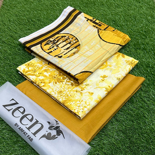 ZEEN LAWN 3P WITH ZARI & LAWN DUPPATA