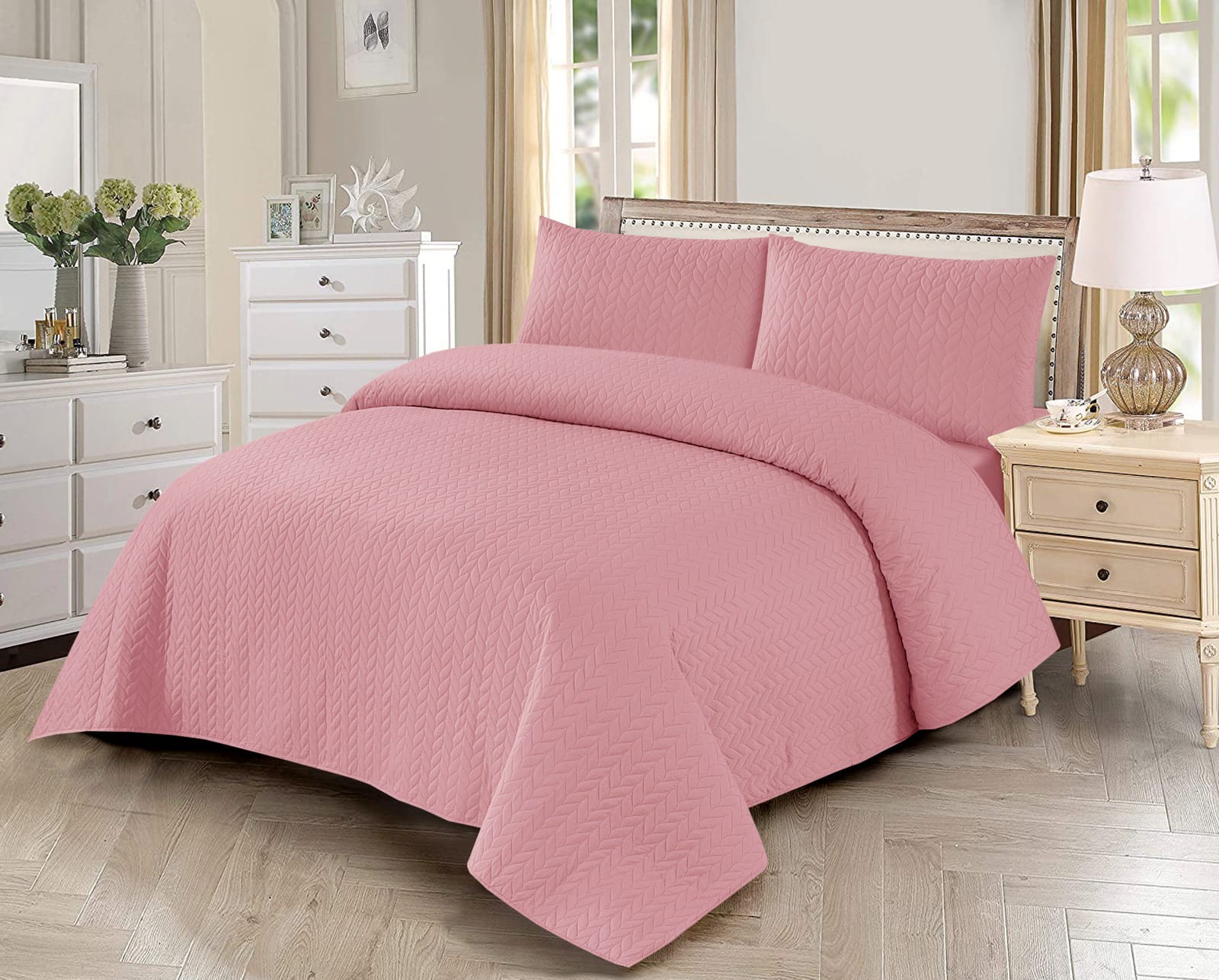 Pink 3 pcs Comforter set