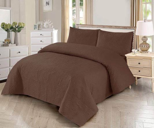 Brown 3 pcs Comforter sets