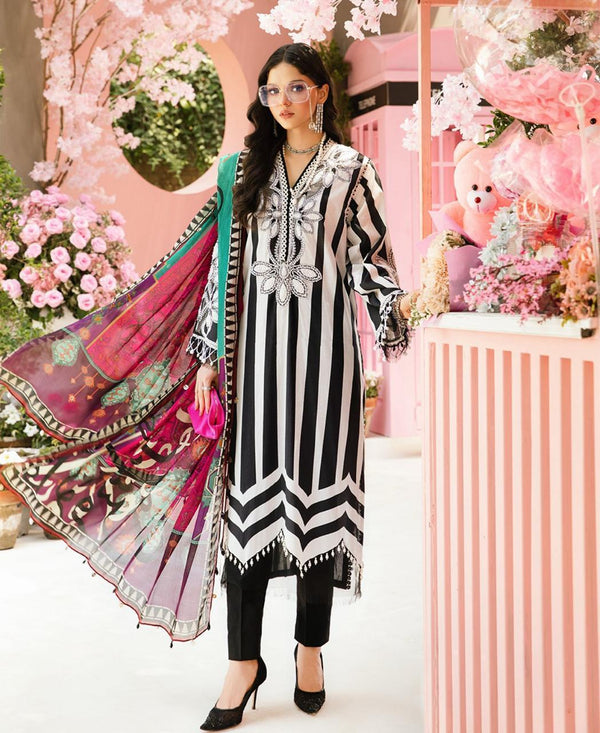 MARIA.B. 3 pcs Heavy embroidery  lawn Suit
