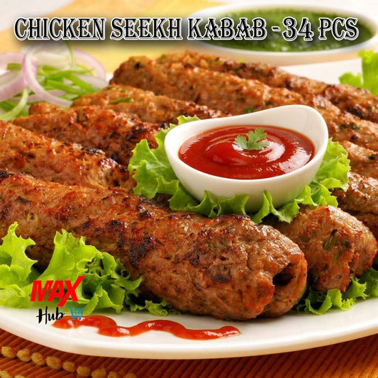 Chicken Seekh Kabab - 34 Pcs - My Max Hub