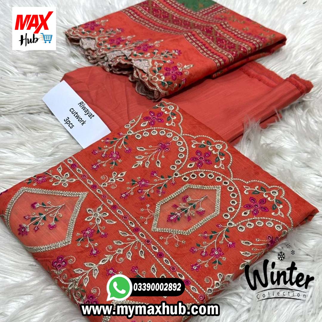 Riwayat Pure Khaddar Embroided Suit