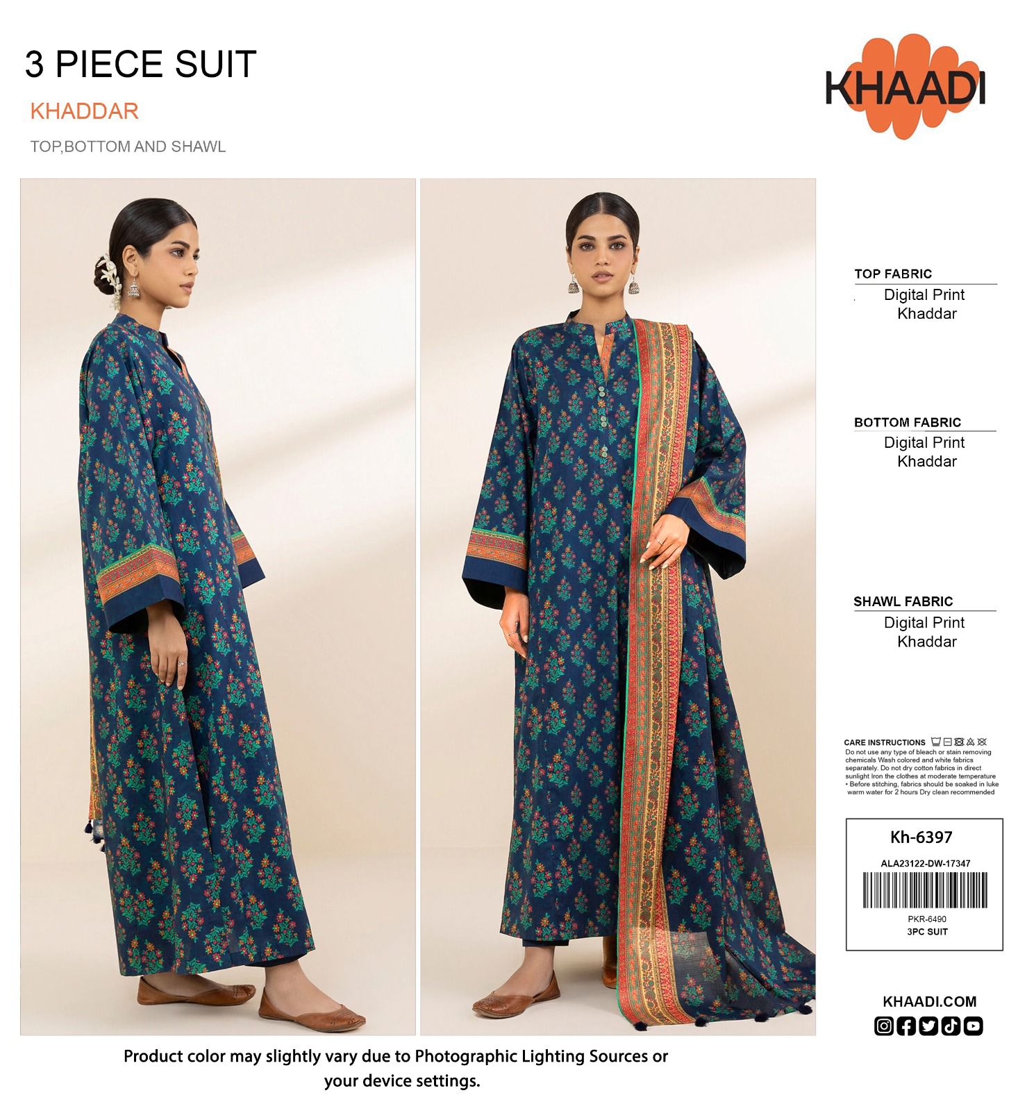 KHADDI Original khaddar 3pc-3