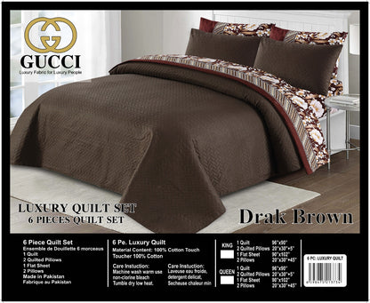 Luxury Fabric 6 Pcs Bedspread Sets