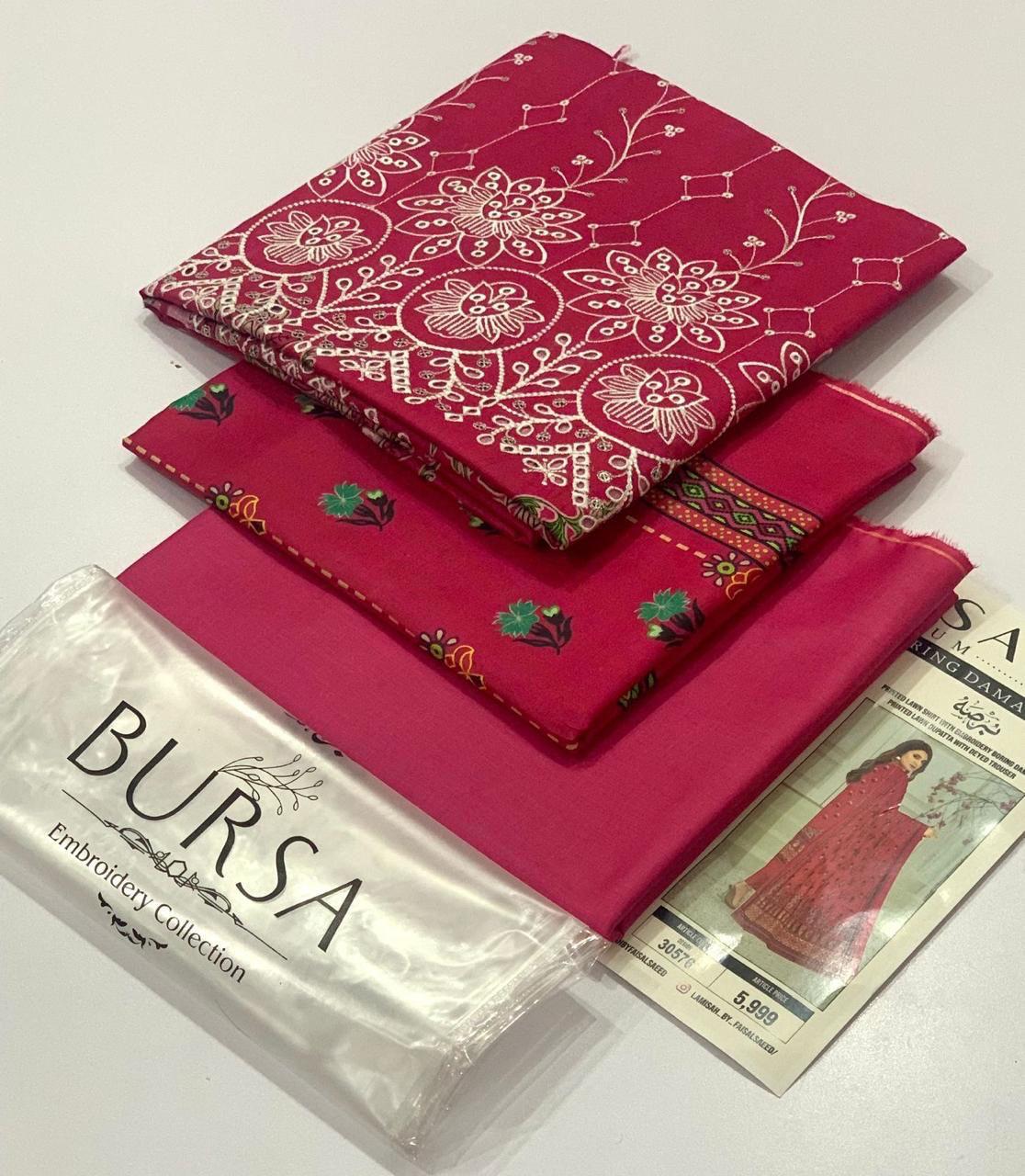 BURSA 💯 Orginal DAMAN BORING Embroidery 3pc Collection