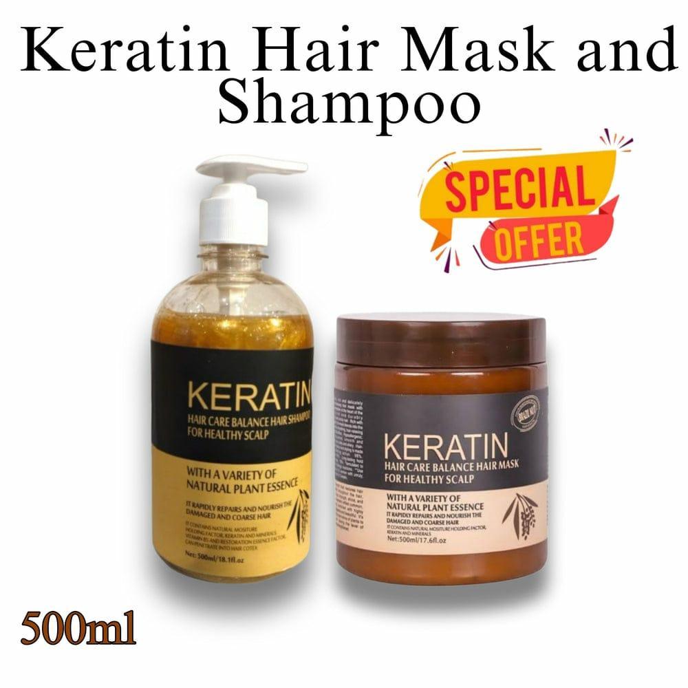 Keratin Hair Mask and Shampoo