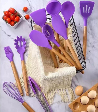 12-piece Heat Resistant Non-Toxic Cooking Spoons