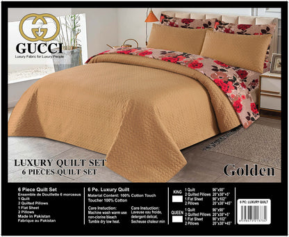 Luxury Fabric 6 Pcs Bedspread Sets