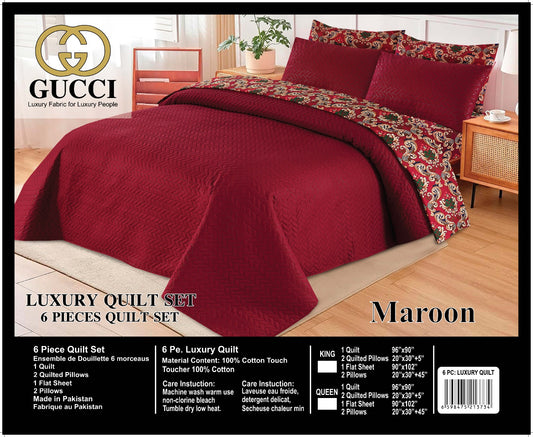 Luxury Fabric 6 Pcs Bedspread Sets