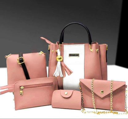 PU Leather Bag 5 Pcs Set - 1