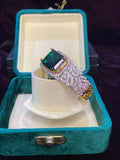 Emerald Gold Plated Bracelet