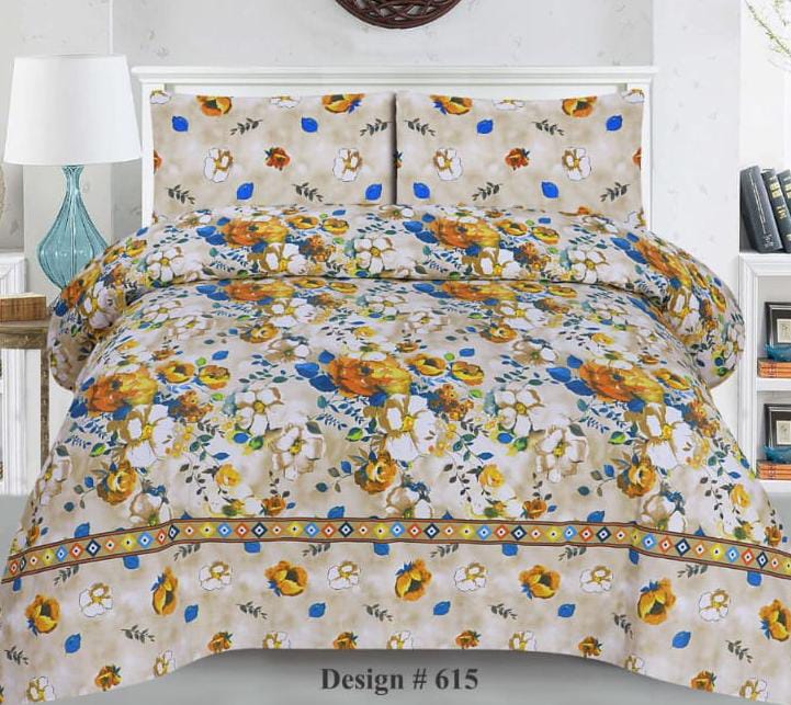 King Size Cotton Stuff Bedsheets Set