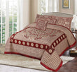 Red Velvet jacquard Bedsheet —5 Pcs Set