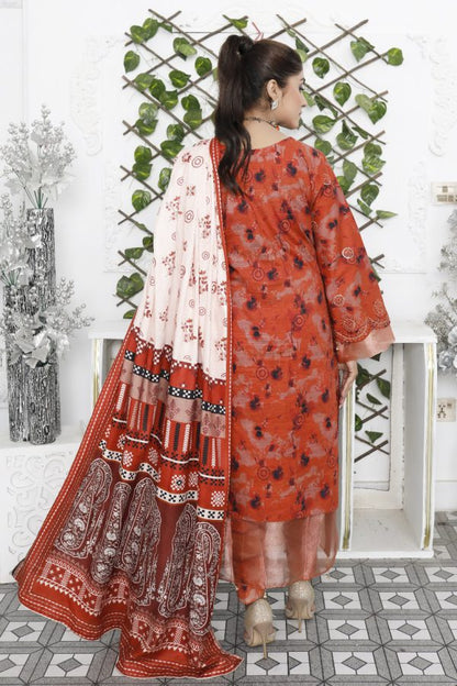 Embroidered Khaddar Suit - 05