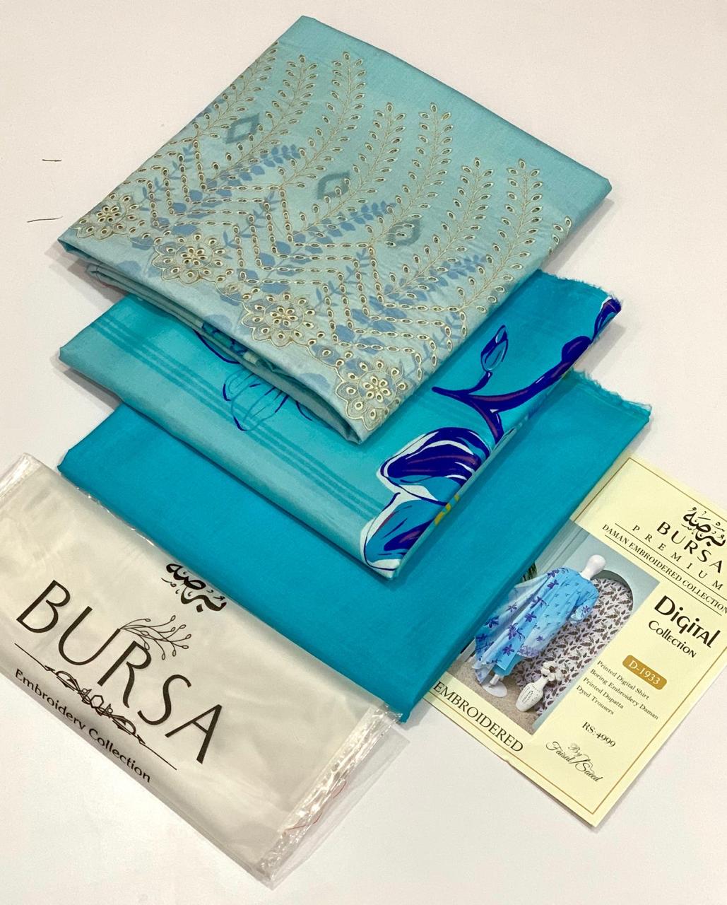 BURSA 💯 Orginal DAMAN BORING Embroidery 3pc Collection