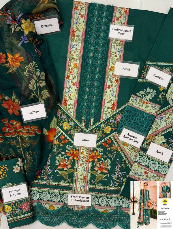 MARIA.B. Heavy embroidery lawn Suit