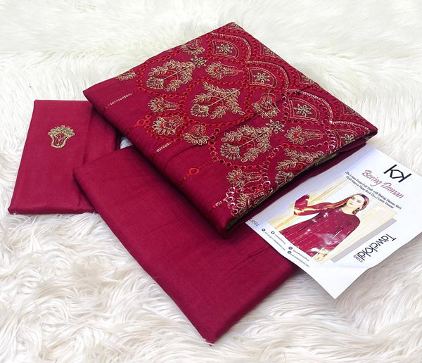 Tawakkal Fancy Linen Embroidery 2pc Collection - 1