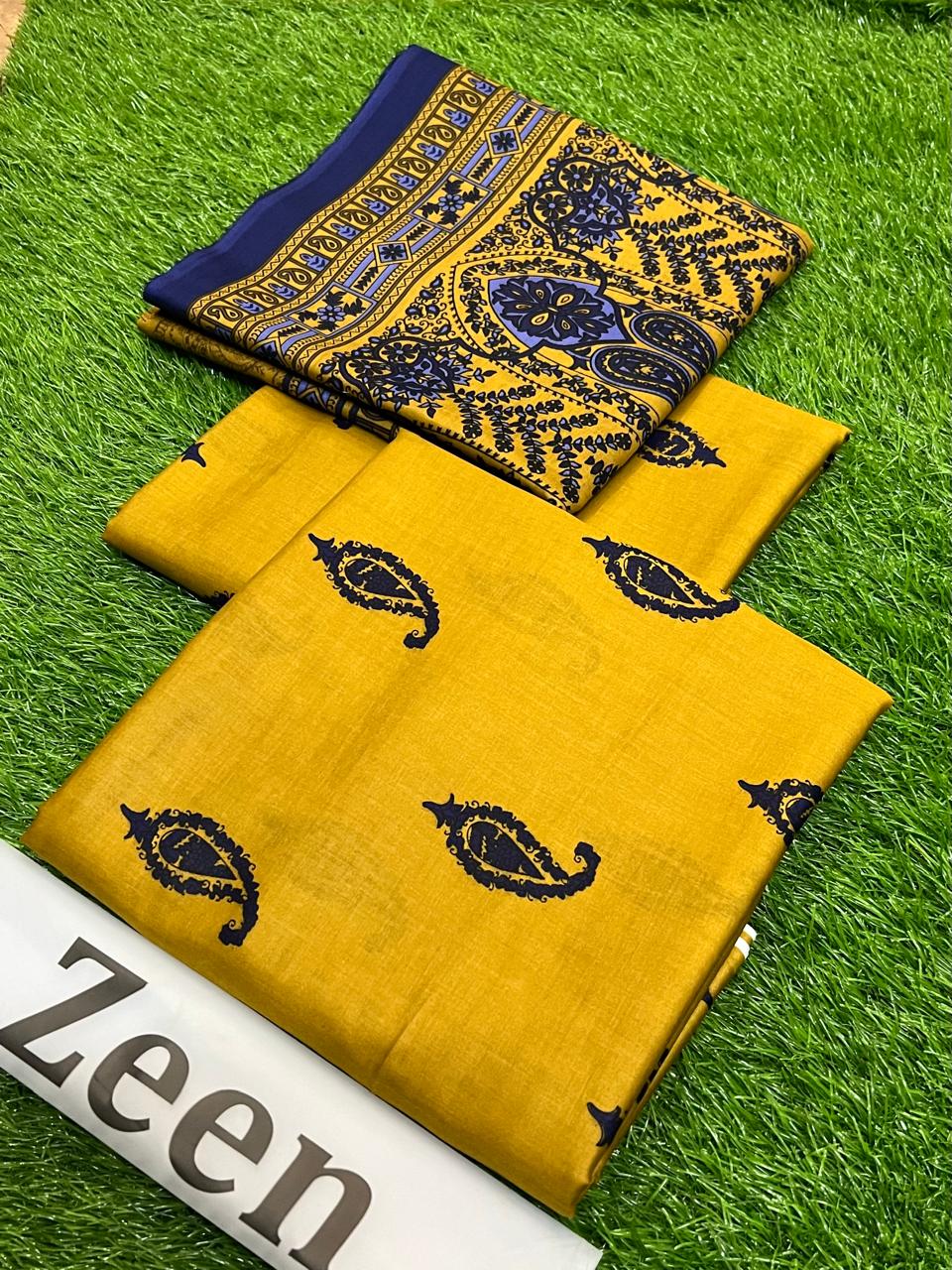 ZEEN LAWN 3P WITH ZARI & LAWN DUPPATA